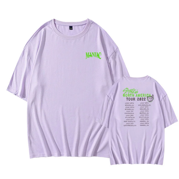 Stray Kids North America Maniac Concert Tour T-Shirt Merchandise