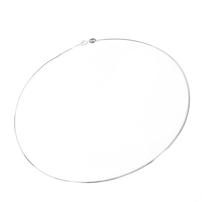 1 Piece Minimalist Solid Color Sterling Silver Plating Necklace