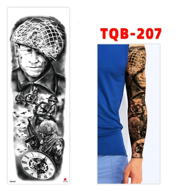 Temporary Tatoo Tattoo for Woman Tattoo Stickers Arm Tattoo Big Sleeve Men and Women Personality Tiger Leopard stickers