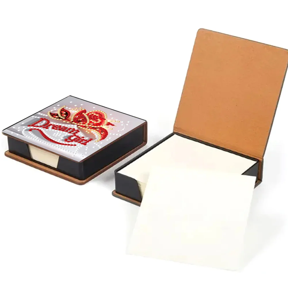 Dream Girl PU Diamond Painting Notecard Box 5D DIY Diamond Art Note Box