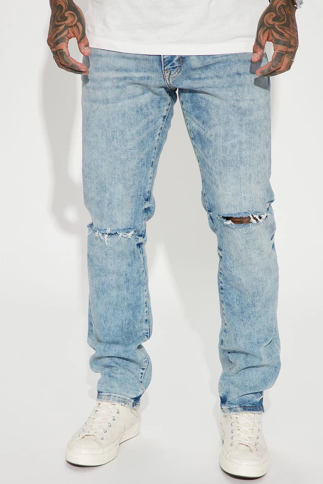 Rip It Slim Jeans - Medium Wash
