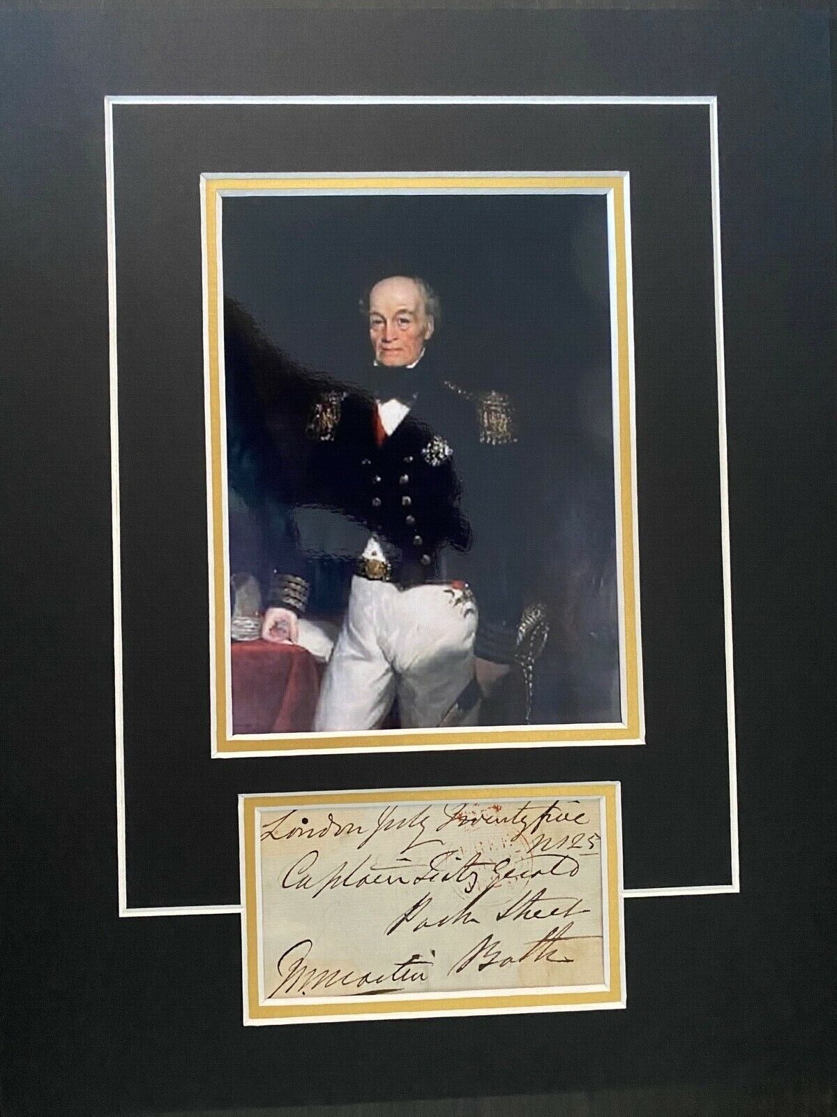 THOMAS BYAM MARTIN - DISTINGUISHED NAVAL ADMNIRAL - SIGNED Photo Poster painting DISPLAY