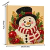 (20x20cm)Christmas Snowman DIY Pearl Painting Art Kits With Inner Frame Pearl Gem Paintings Picture Arts Craft for Adults Beginners Home Wall Decor
