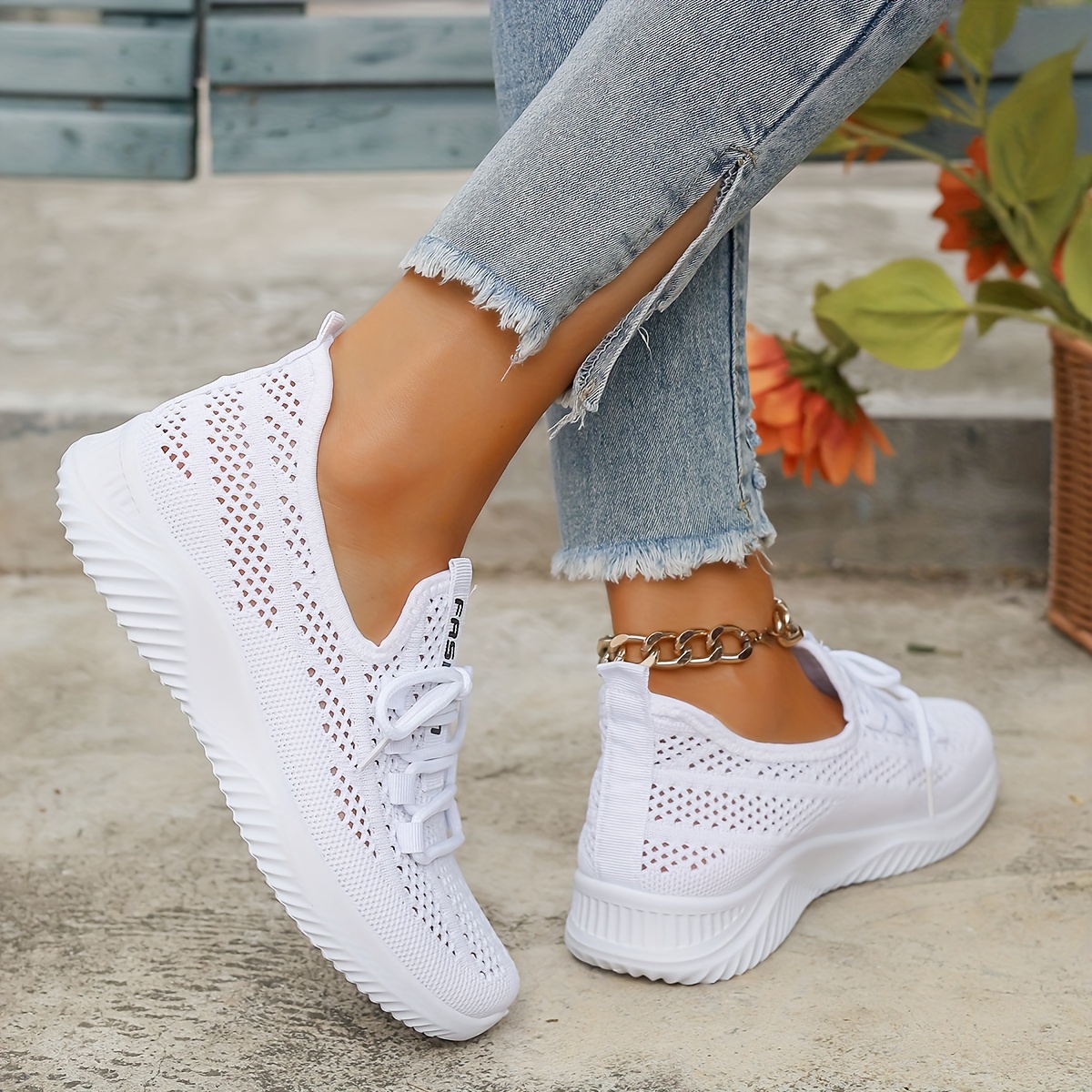 🔥Última promoção - 50% de desconto - Calçado desportivo feminino macio, antiderrapante e respirável para uso diário