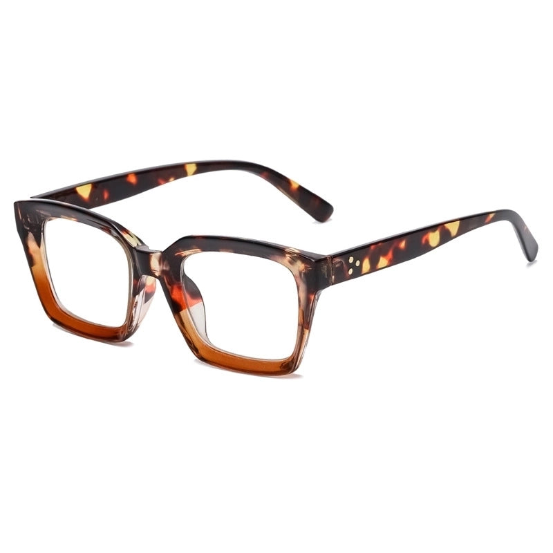 Minimalist Leopard Ac Square Full Frame Optical Glasses