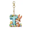 (US Only)PET Double Sided Special Shaped Easter Alphabet DIY Diamond Painting Keychain