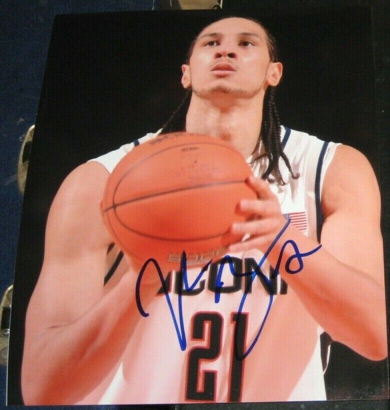 Josh Boone UCONN Huskies SIGNED AUTOGRAPHED 8x10 Photo Poster painting COA Basketball NETS