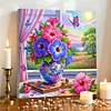 Framed Diamond Painting - Full Round Drill - Flower (25x25cm)