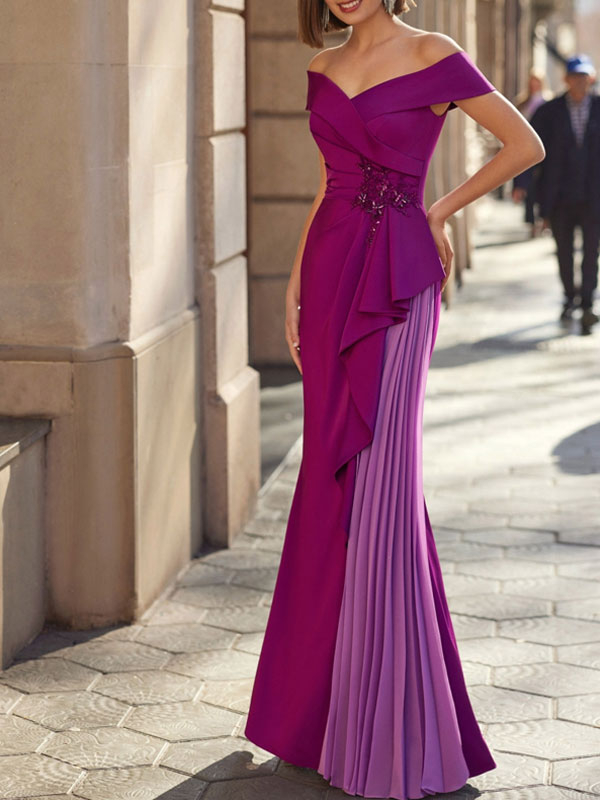 Women's Dress with Ruffles and Applique Details