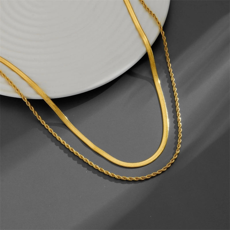 Copper 18K Gold Plated Glam Minimalist Plating Twist