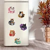 6Pcs Acryl Frühling Geschenkbox Katze - 5d DIY Handwerk Aufkleber Magnet