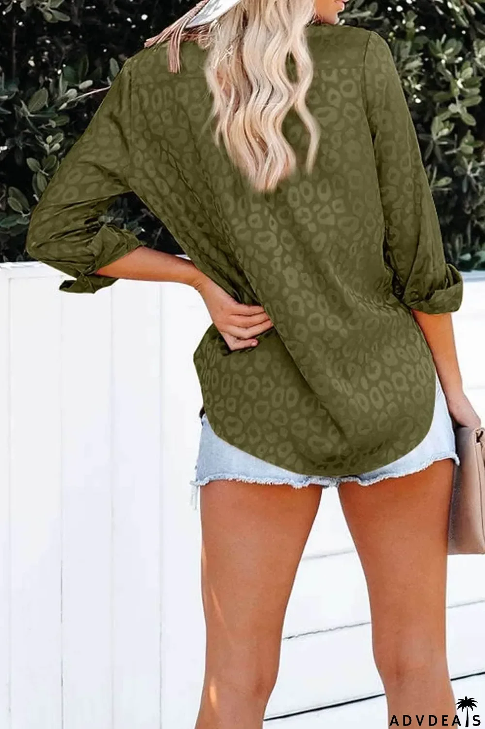 Embossed Button Shirt For Women