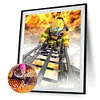 >SALE<5D DIY Full Drill Diamond Painting Fire Fighter Embroidery Mosaic Craft Kit