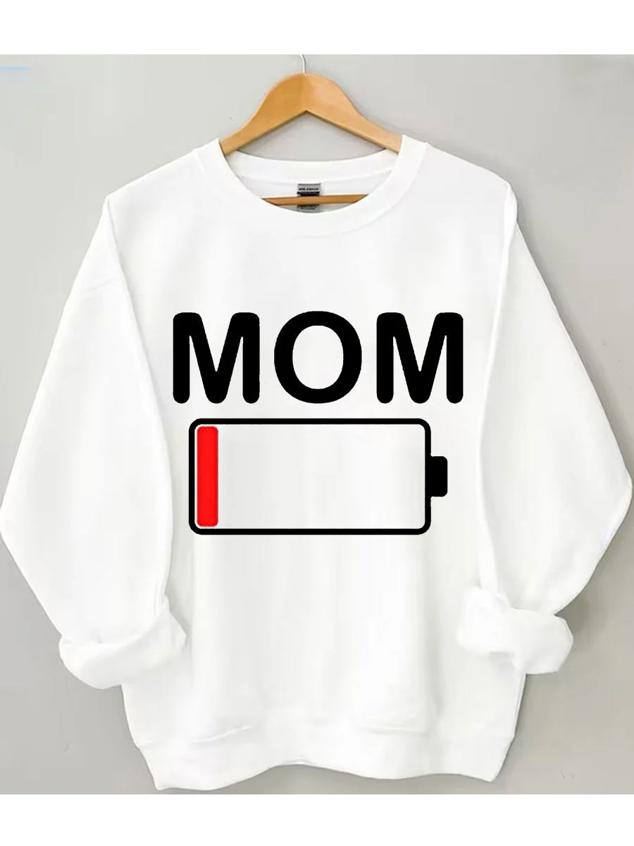 Low Battery Mom Sweatshirt