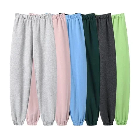 pornhint Pornhint Soft Girls Casual Pants 2023 Fashion Ladies Elegant Cotton Harem Pants Steertwear Female Loose Trousers Sweet Women Chic Pants