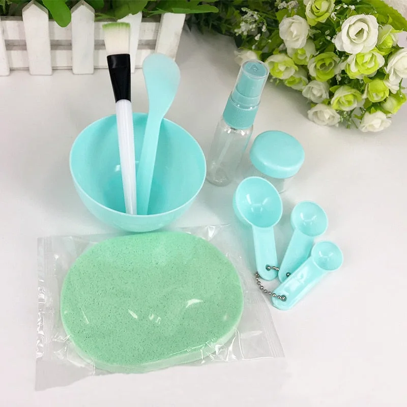 9Pcs/Set DIY Face Mask Mixing Bowl Set Mask Brush Mixing Stick Spoon Facial Skin Care Mask Tools Kit Beauty Supplies Girl Women