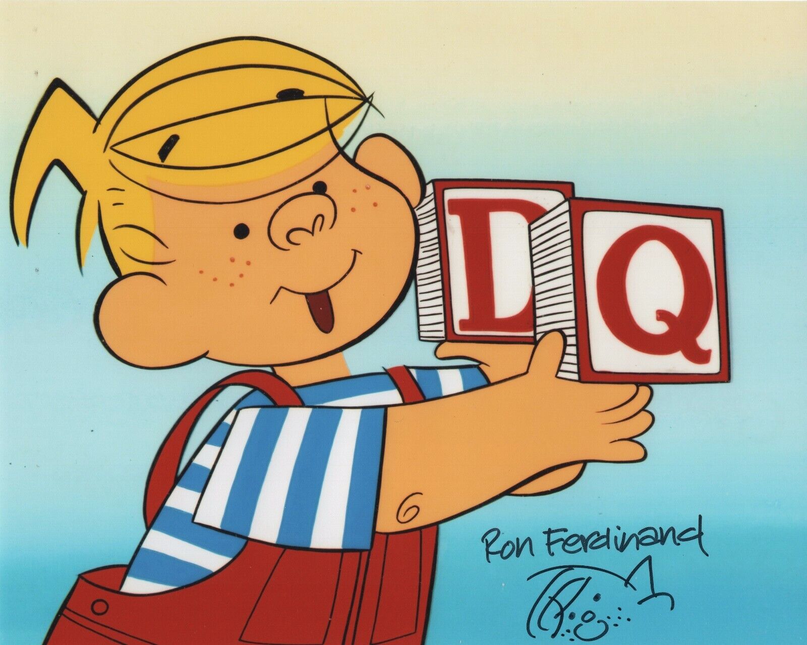 RON FERDINAND SIGNED AUTOGRAPH DENNIS THE MENACE CARTOON 8X10 Photo Poster painting #5