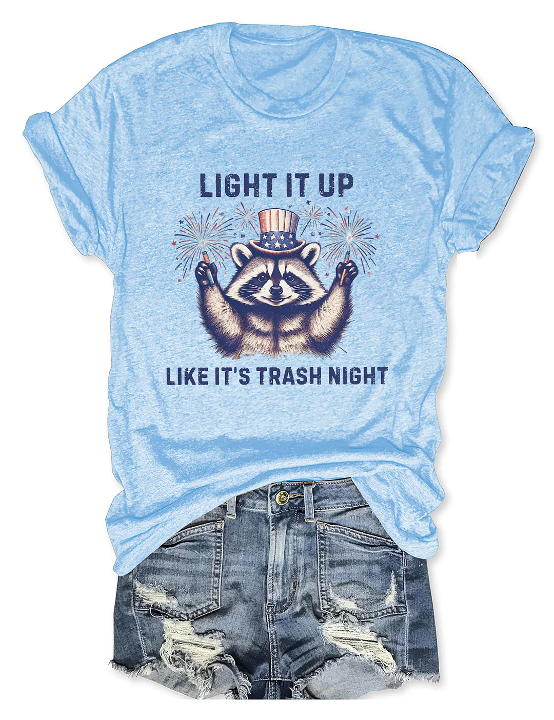 Funny Raccoon 4th of July T-shirt