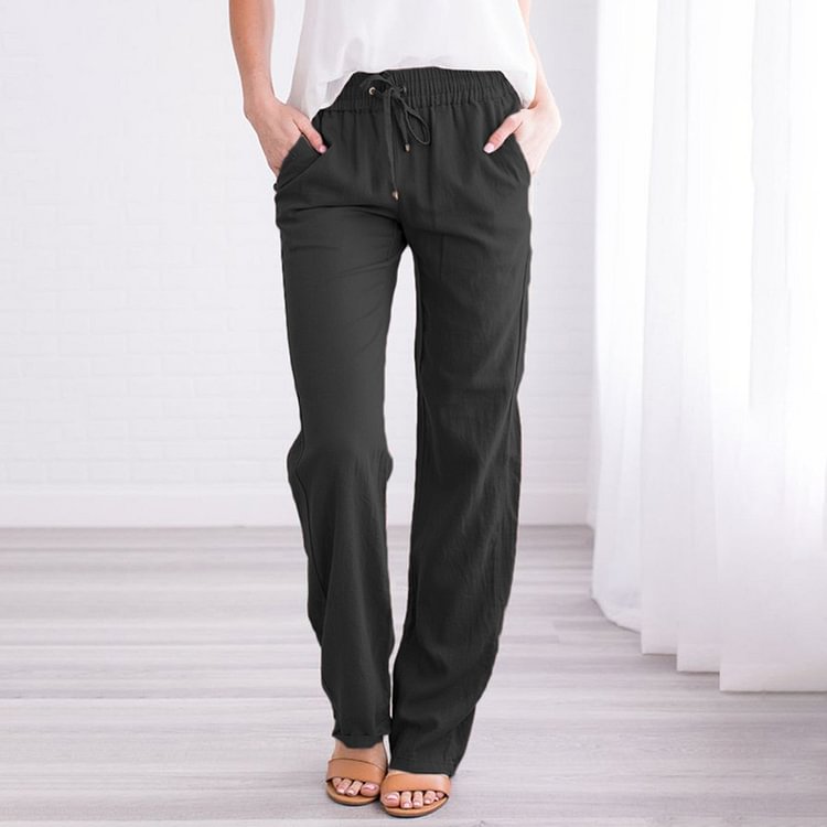 Artwishers Women's Solid Color Casual Pants