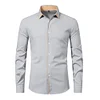  Men's New Casual Color Matching Fashion Long Sleeve Business Shirt