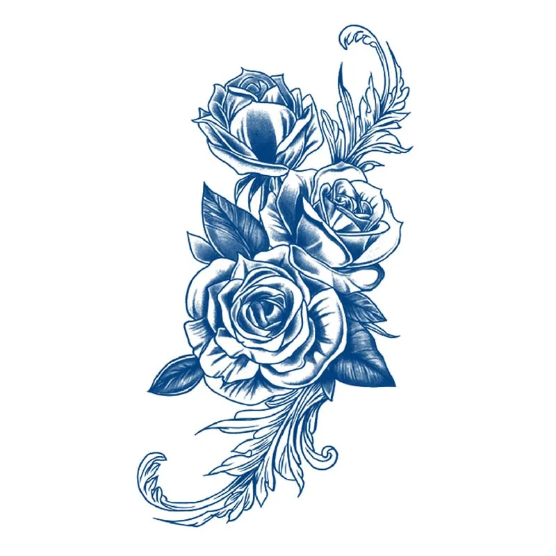 Juice Lasting Ink Tattoo Body Art Waterproof Temporary Sticker Snake Musical Note Women Totem Small Paw Rose Arm Fake Tattoos