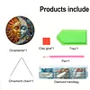 (Upgrade Size)DIY Double Sided Effect Diamond Painting Hanging Pendant Kit (Sun Moon)