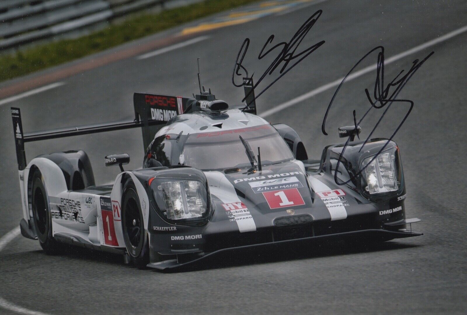 Timo Bernhard, Brendon Hartley Hand Signed 12x8 Photo Poster painting Le Mans Autograph 1