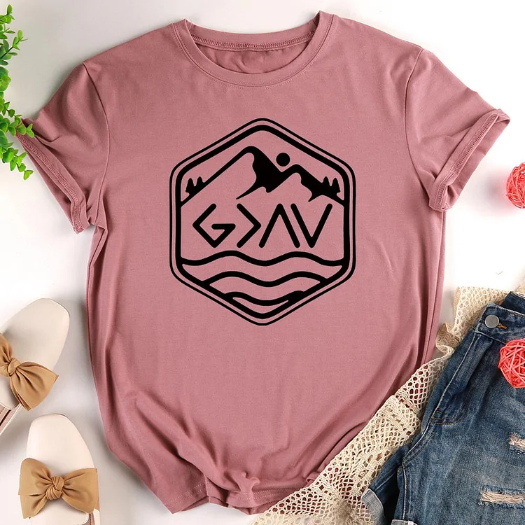 Mountain Inspirational T-shirt Tee-011219-Annaletters