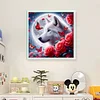 Rose And Wolf Under The Moon-11CT Stamped Cross Stitch 40*40cm/15.75*15.75in