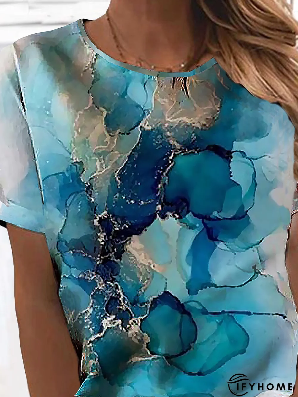 Crew Neck Casual Short Sleeve T-Shirt | IFYHOME