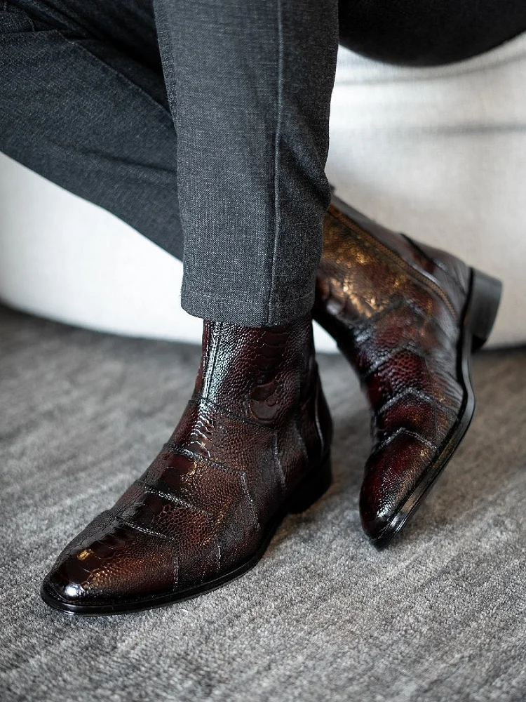 Men's High Top Formal Business Leather Boots