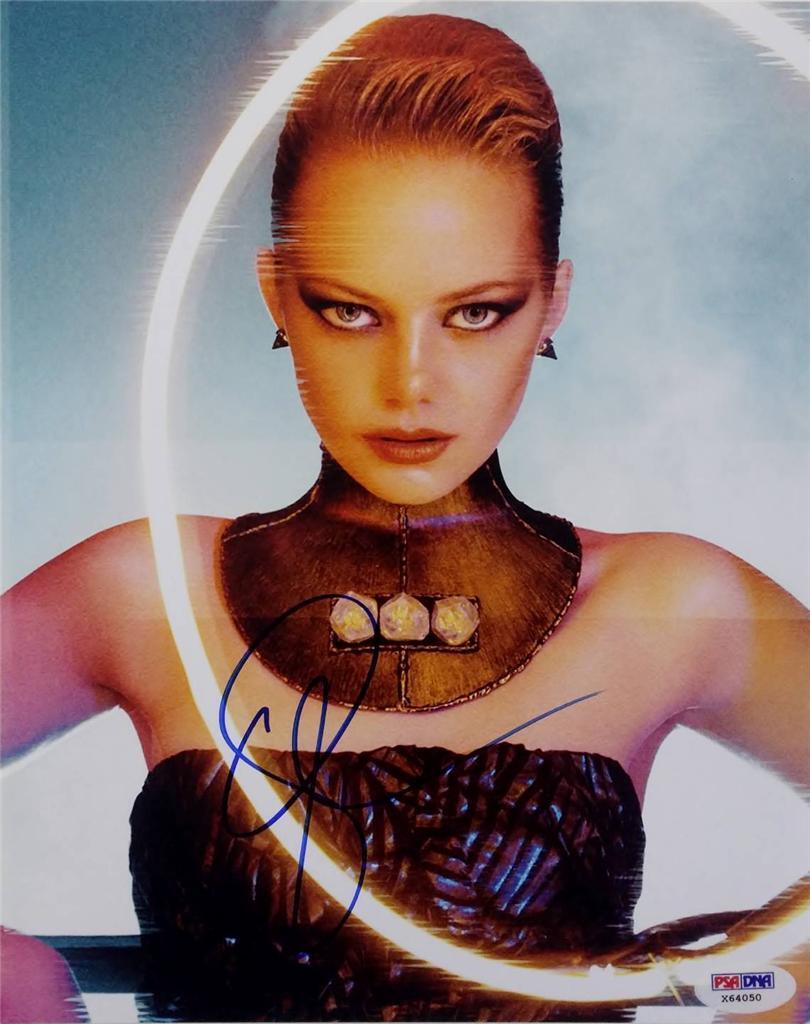 Emma Stone Signed 8x10 Photo Poster painting PSA/DNA Amazing Spider Man Superbad Auto C