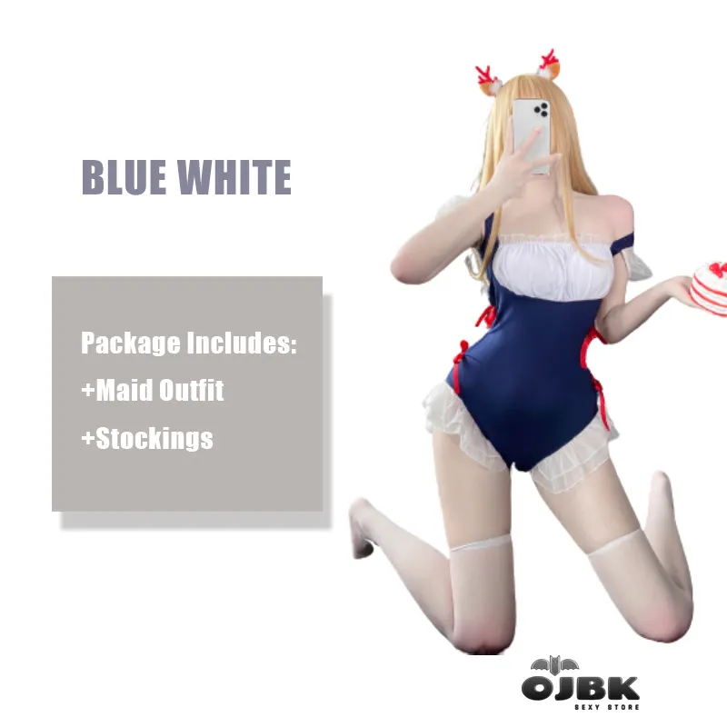 Billionm Backless Kawaii Women Maid Uniform Japanese Lace Bandage Sexy Lingerie Schoolgirl Open Crotch Patchwork Cosplay Costumes New