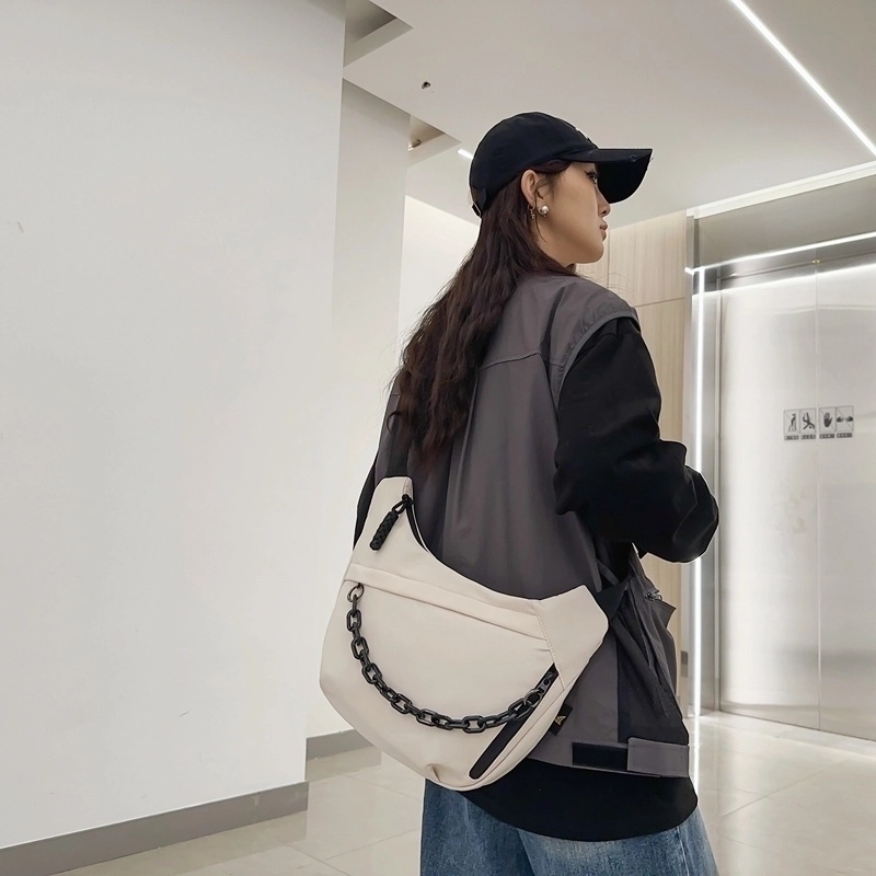 Unisex Nylon Solid Color Classic Style Sewing Thread Chain Zipper Mountaineering Bag