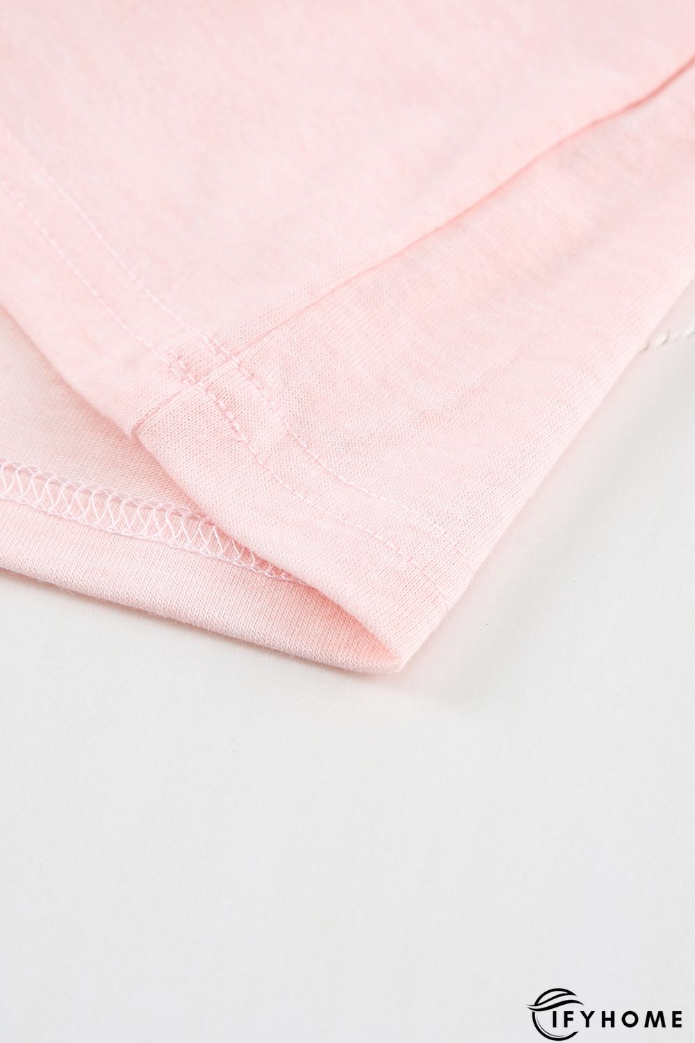 Pink SUNNY DAYS AHEAD Graphic Print Short Sleeve T-shirt | IFYHOME