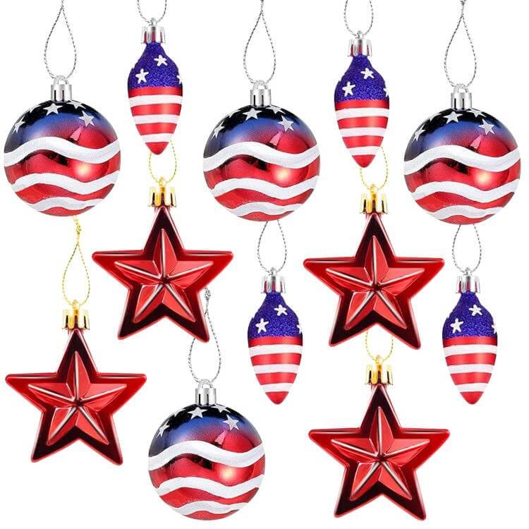 Patriotic Hanging Ornaments (36 PCS)