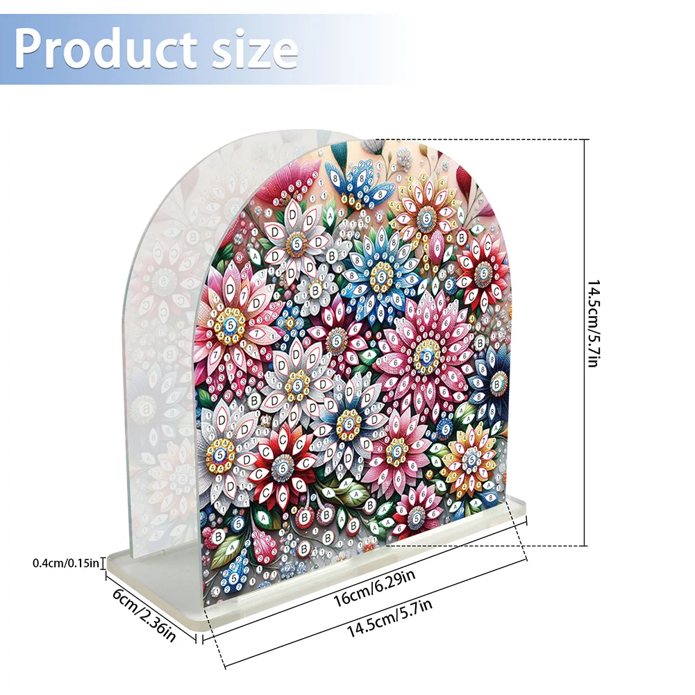 DIY Flower Cluster Acrylic Napkin Holder Diamond Painting Kit for Home Table Decor