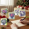 12Pcs Bouquet DIY Diamond Painting Greeting Card Kit for Adults Holiday Gifts