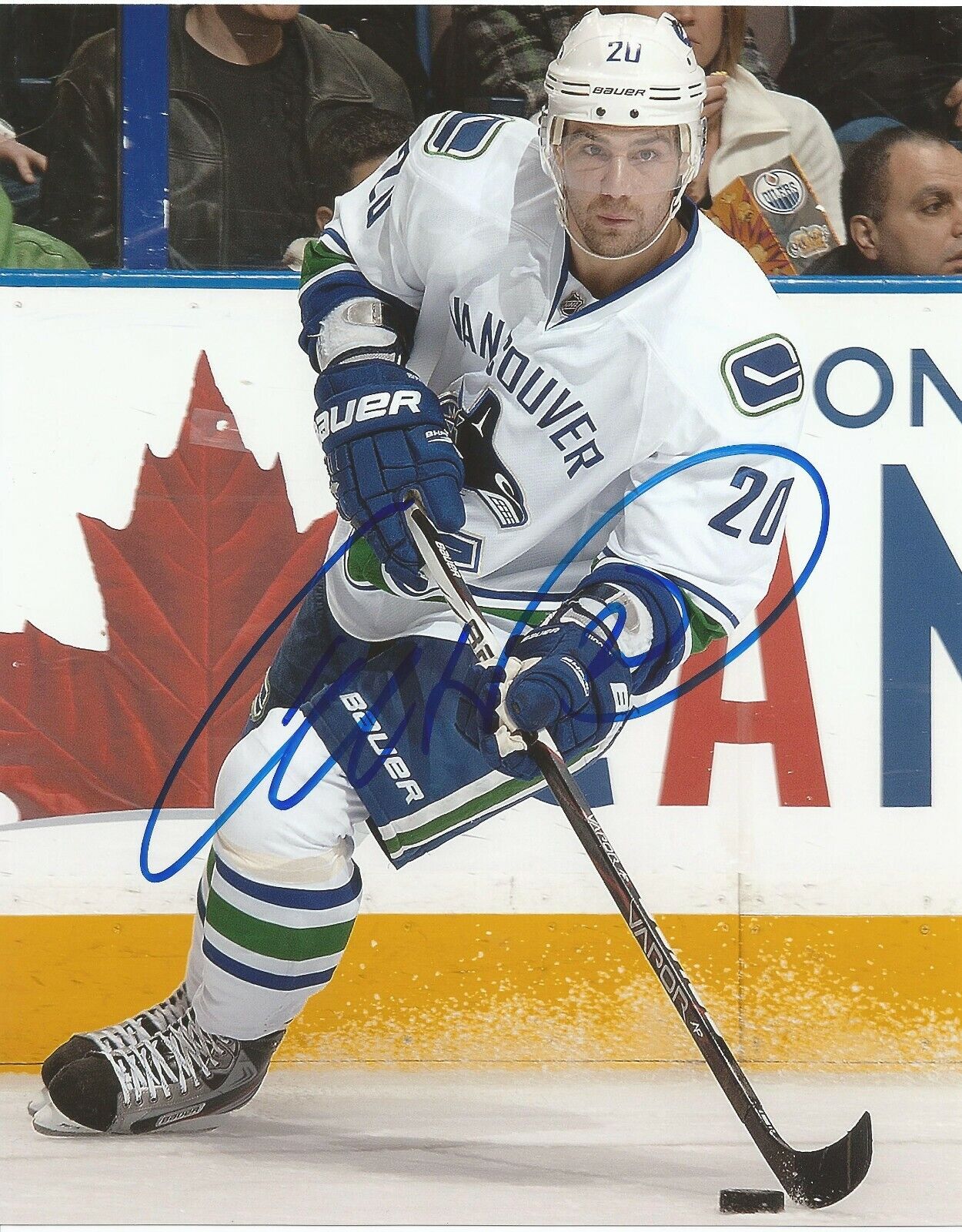 CHRIS HIGGINS SIGNED VANCOUVER CANUCKS 8x10 Photo Poster painting #2 with COA