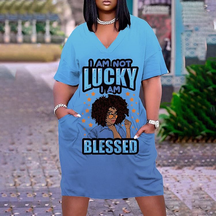 I Am Not Lucky I Am Blessed Midi Dress