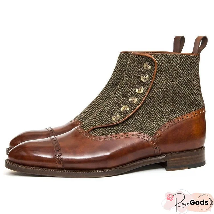 Handmade Elegant Vintage Chelsea Button Boots