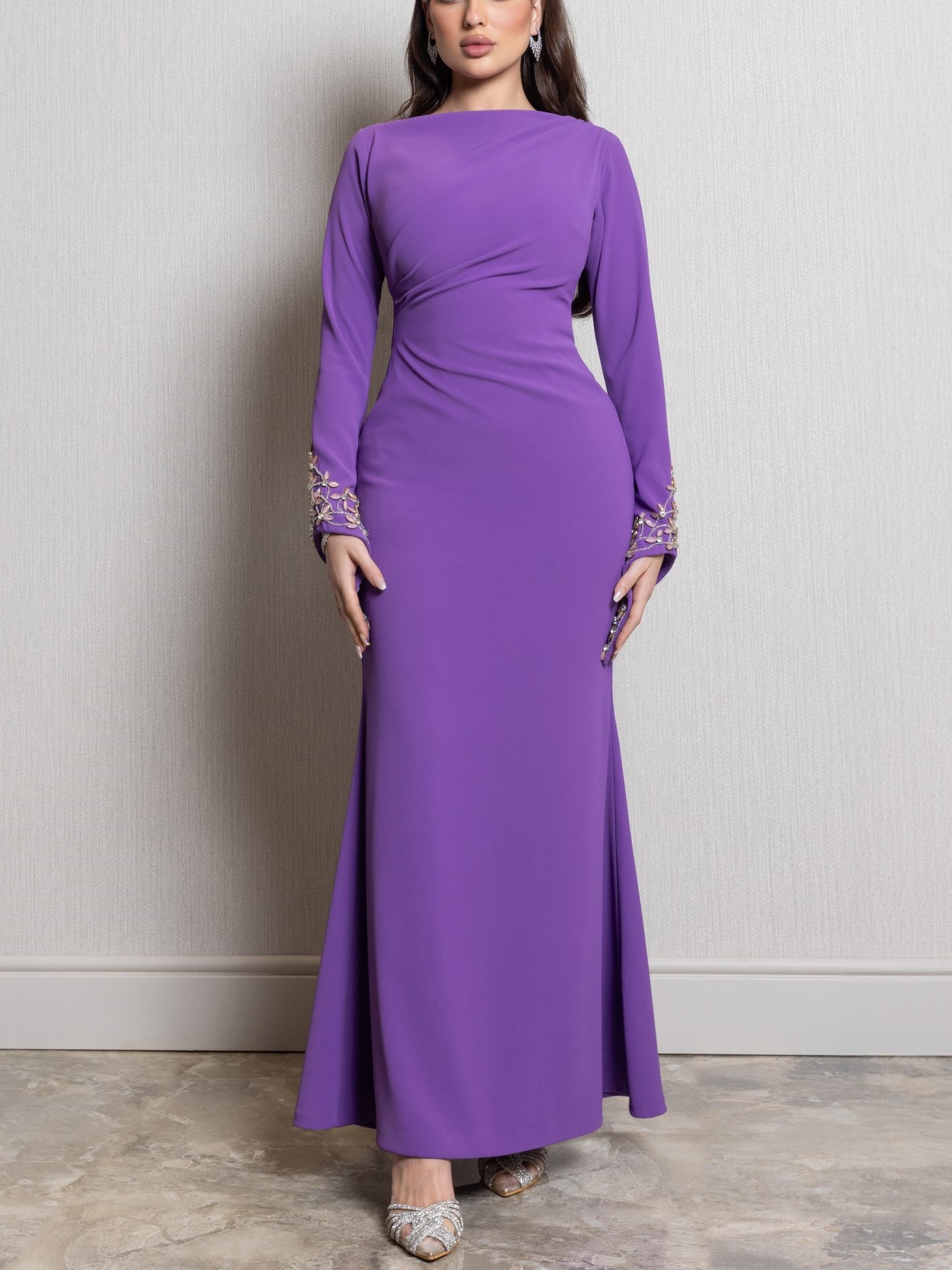 Solid Color Hand-drilled Noble Temperament Long Skirt | Oxredo Shop Ramadan Sale