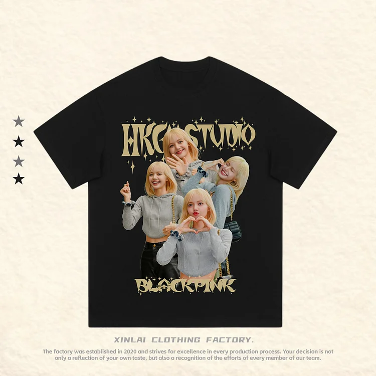 Pure Cotton K-pop Lisa T-shirt weebmemes