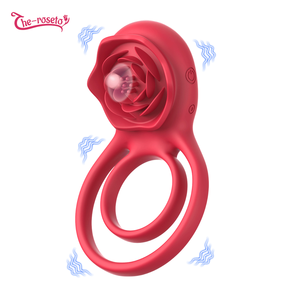 Rose Cock Ring Vibrator & Clit Stimulator