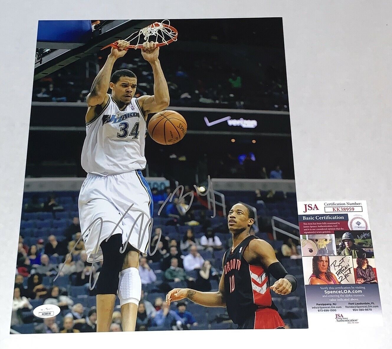 JaVale McGee signed Washington Wizards 11x14 Photo Poster painting autographed JSA