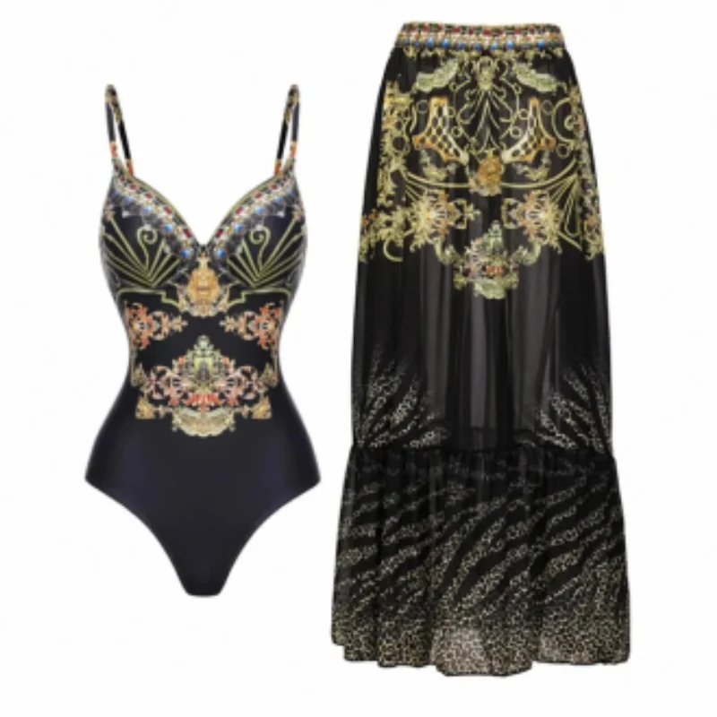 Uveng Uveng One-Piece Bikini Suit Women's Bikini Three-Piece Set