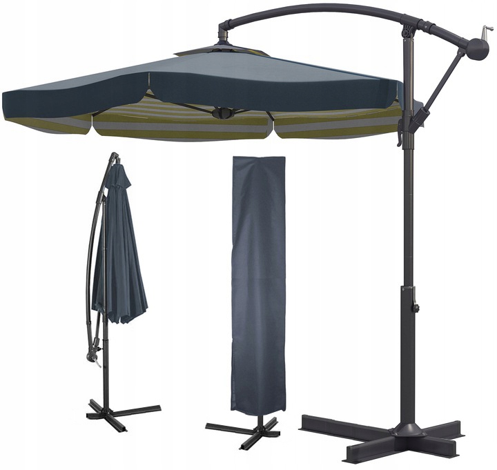Duży PARASOL OGRODOWY SKŁADANY z Falbaną Mocny EAN 5904100204502