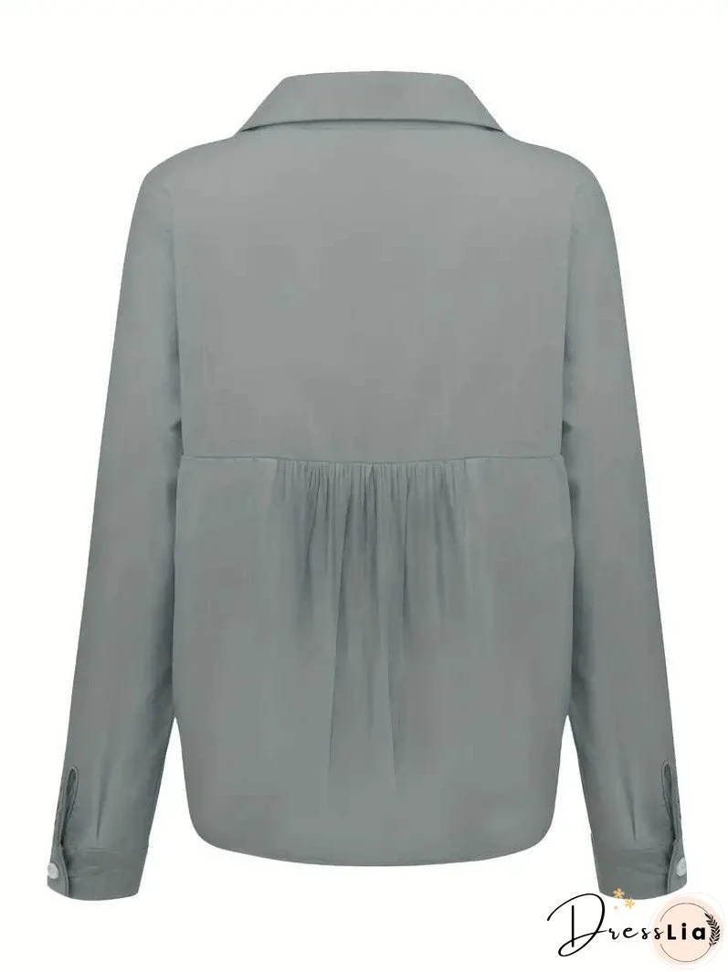 Long Sleeve Linen Blouse