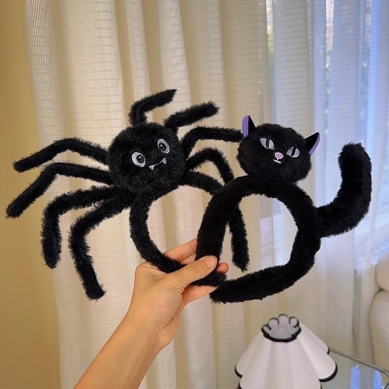 Halloween Cute Exaggerated Women’s Cat Spider Plush Hair Band