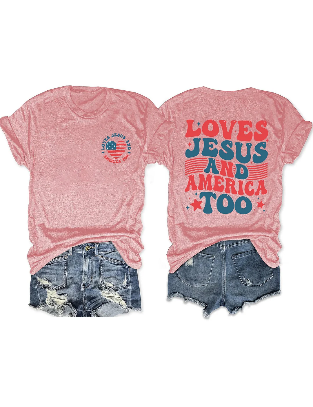 Loves Jesus And America Too T-shirt